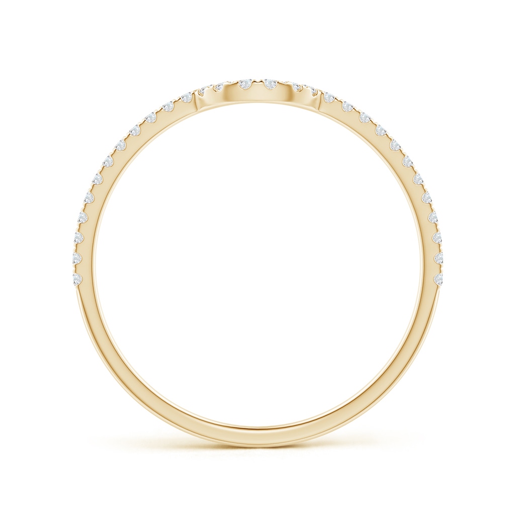 1mm GVS2 Pave-Set Diamond Contoured Comfort Fit Wedding Band in Yellow Gold - side 1