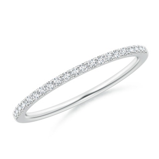 1.1mm GVS2 Pave-Set Diamond Classic Comfort Fit Wedding Band in White Gold