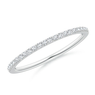 1.2mm GVS2 Pave-Set Diamond Classic Comfort Fit Wedding Band in White Gold