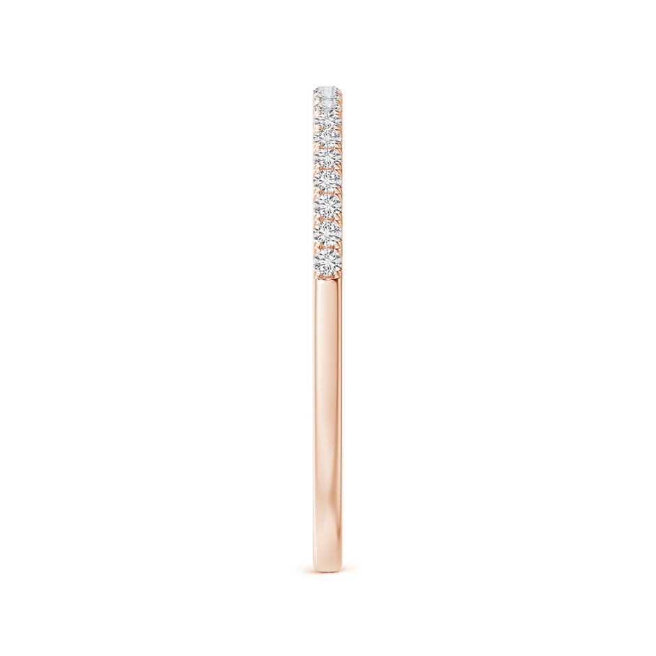 1.2mm HSI2 Pave-Set Diamond Classic Comfort Fit Wedding Band in Rose Gold side 2