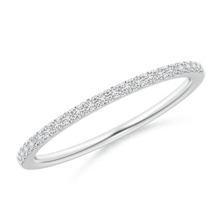 1.2mm HSI2 Pave-Set Diamond Classic Comfort Fit Wedding Band in White Gold