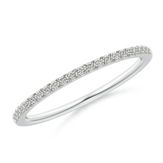 1.2mm KI3 Pave-Set Diamond Classic Comfort Fit Wedding Band in White Gold