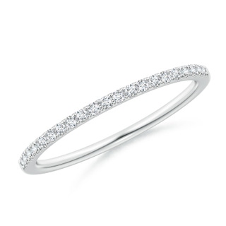 1mm GVS2 Pave-Set Diamond Classic Comfort Fit Wedding Band in White Gold