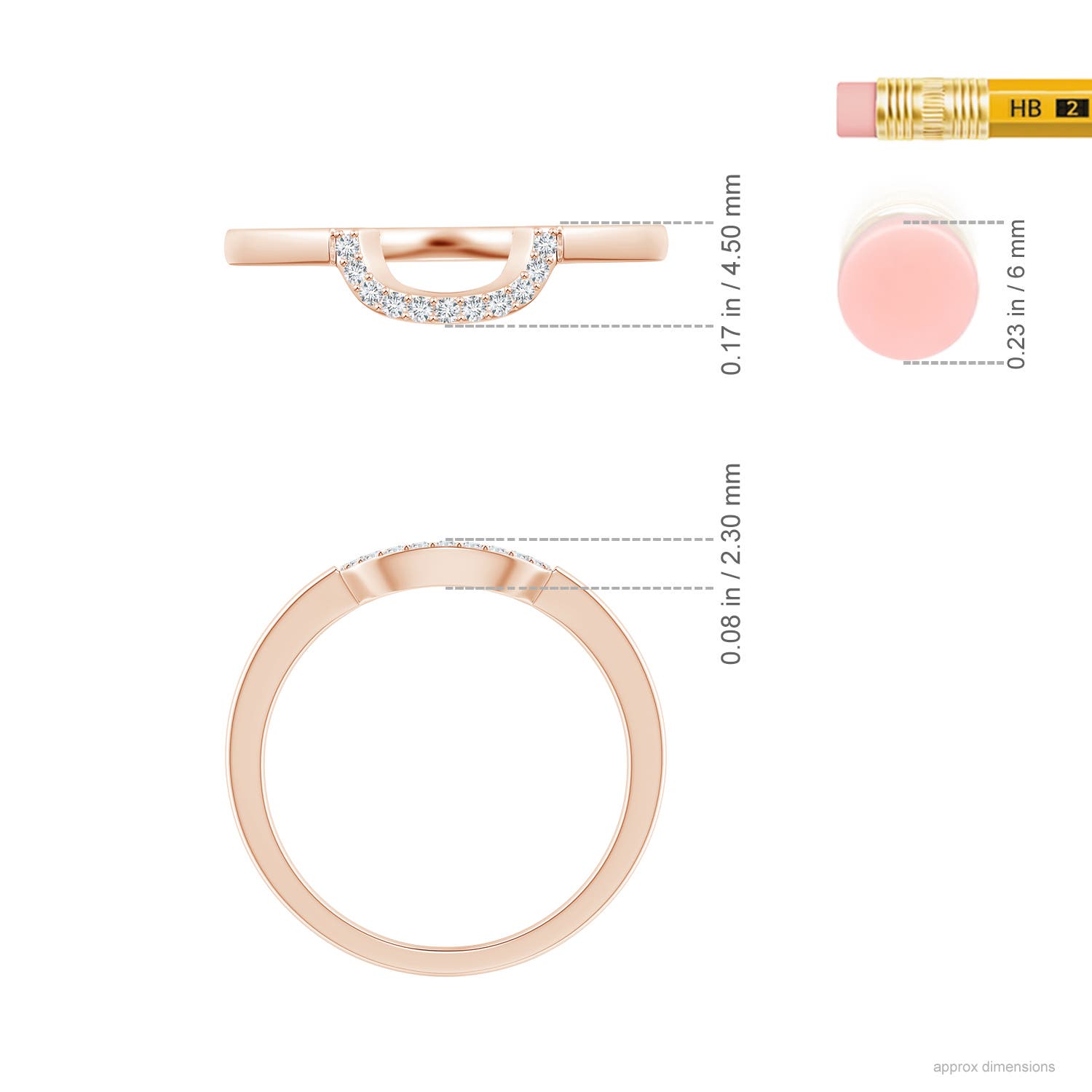 G, VS2 / 0.07 CT / 14 KT Rose Gold