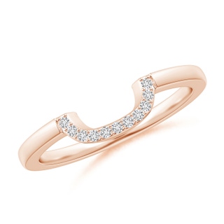 1.1mm HSI2 Diamond Contoured Comfort Fit Wedding Band in Rose Gold