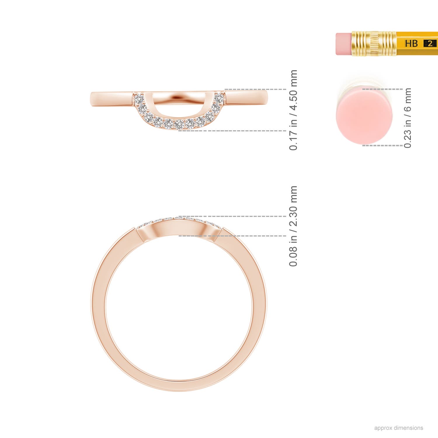 I-J, I1-I2 / 0.07 CT / 14 KT Rose Gold