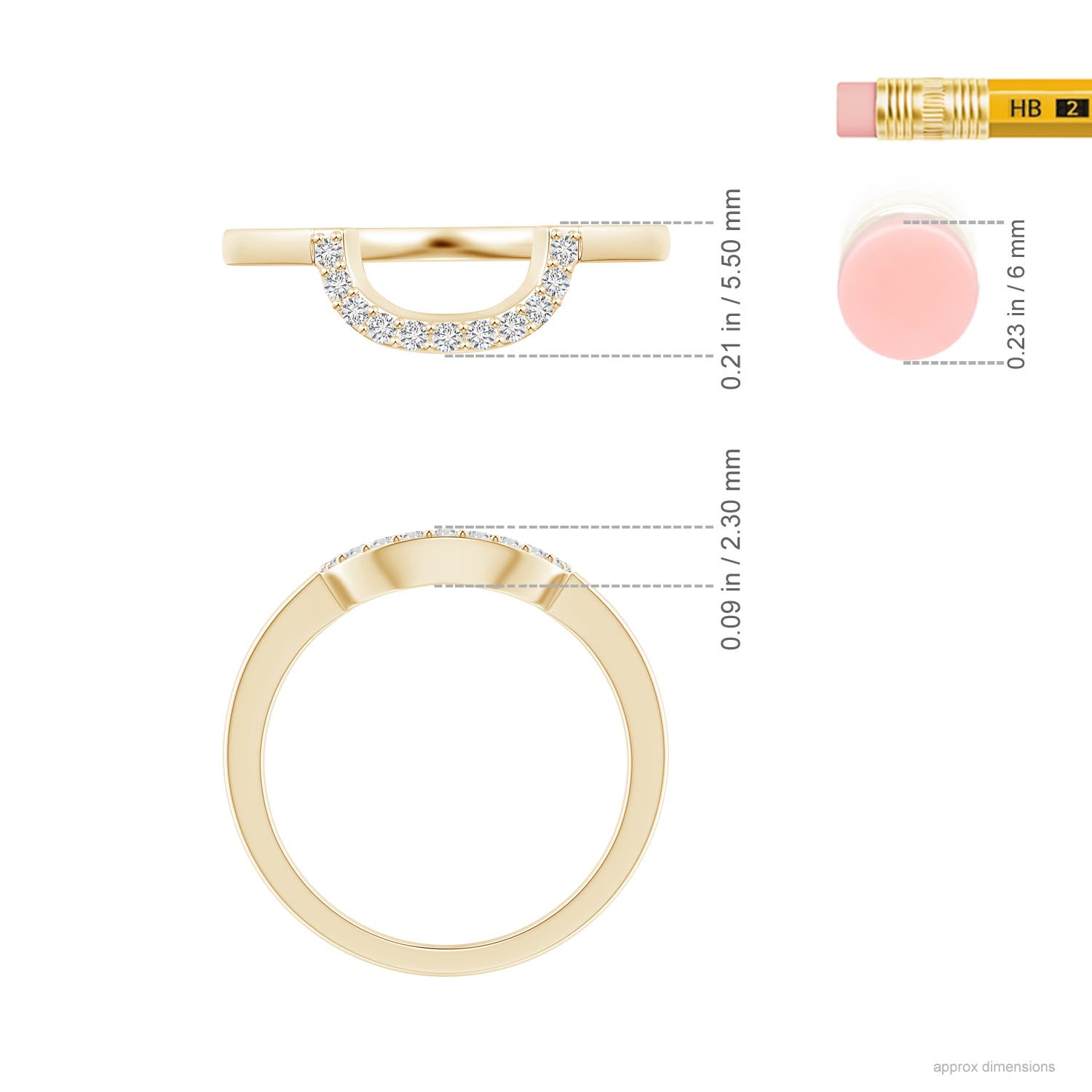 H, SI2 / 0.09 CT / 14 KT Yellow Gold