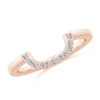 1.2mm IJI1I2 Diamond Contoured Comfort Fit Wedding Band in Rose Gold