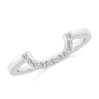 1.2mm IJI1I2 Diamond Contoured Comfort Fit Wedding Band in White Gold
