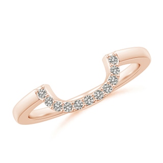 1.2mm KI3 Diamond Contoured Comfort Fit Wedding Band in Rose Gold