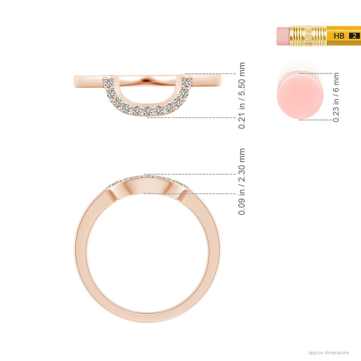 K, I3 / 0.09 CT / 14 KT Rose Gold