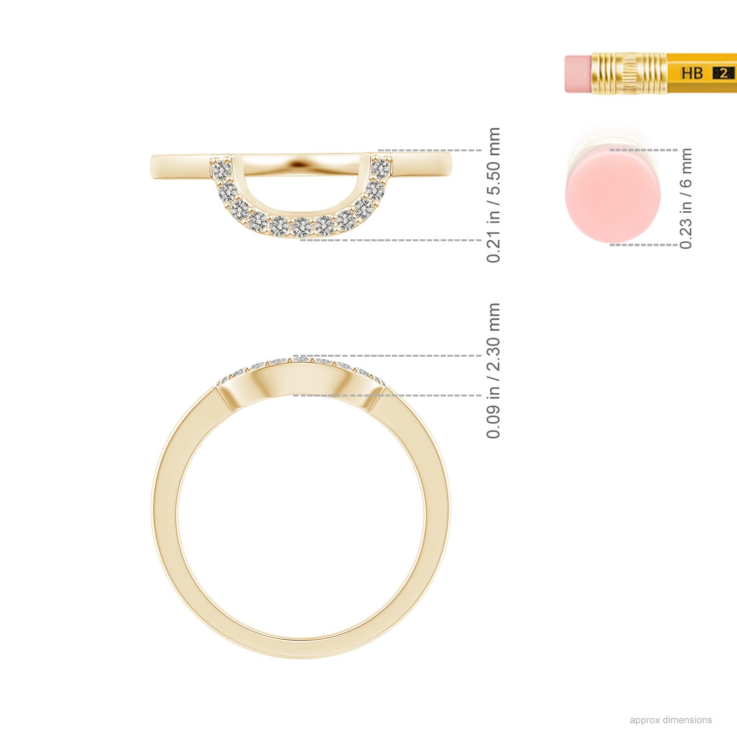 K, I3 / 0.09 CT / 14 KT Yellow Gold