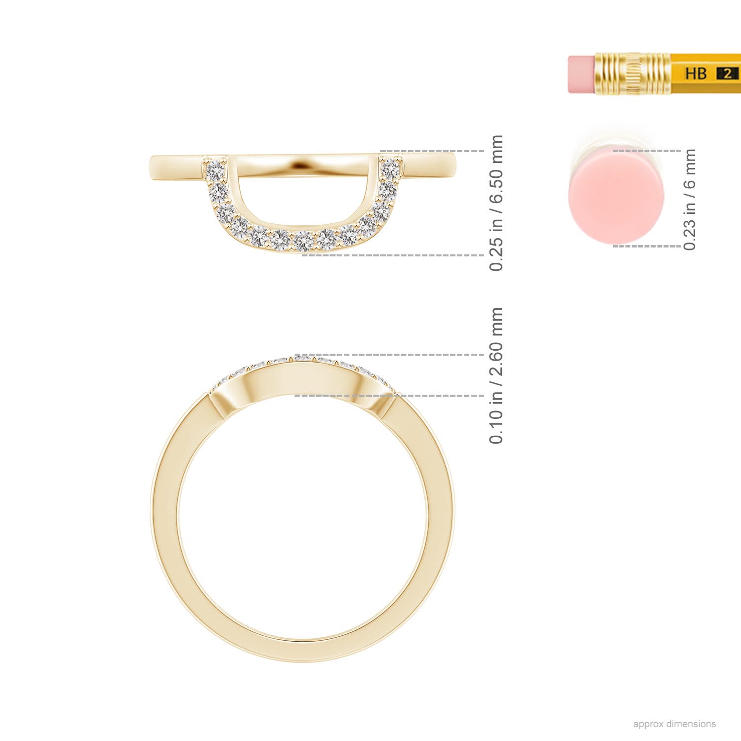 I-J, I1-I2 / 0.13 CT / 14 KT Yellow Gold