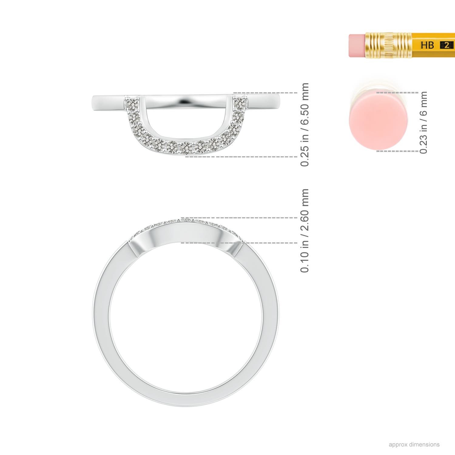 K, I3 / 0.13 CT / 14 KT White Gold