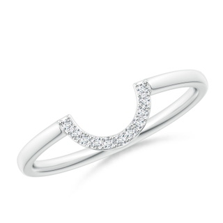 1.1mm GVS2 Diamond U-Shaped Wedding Band in P950 Platinum