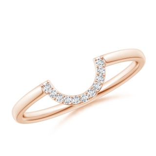 1.1mm GVS2 Diamond U-Shaped Wedding Band in Rose Gold