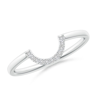 1.1mm HSI2 Diamond U-Shaped Wedding Band in P950 Platinum