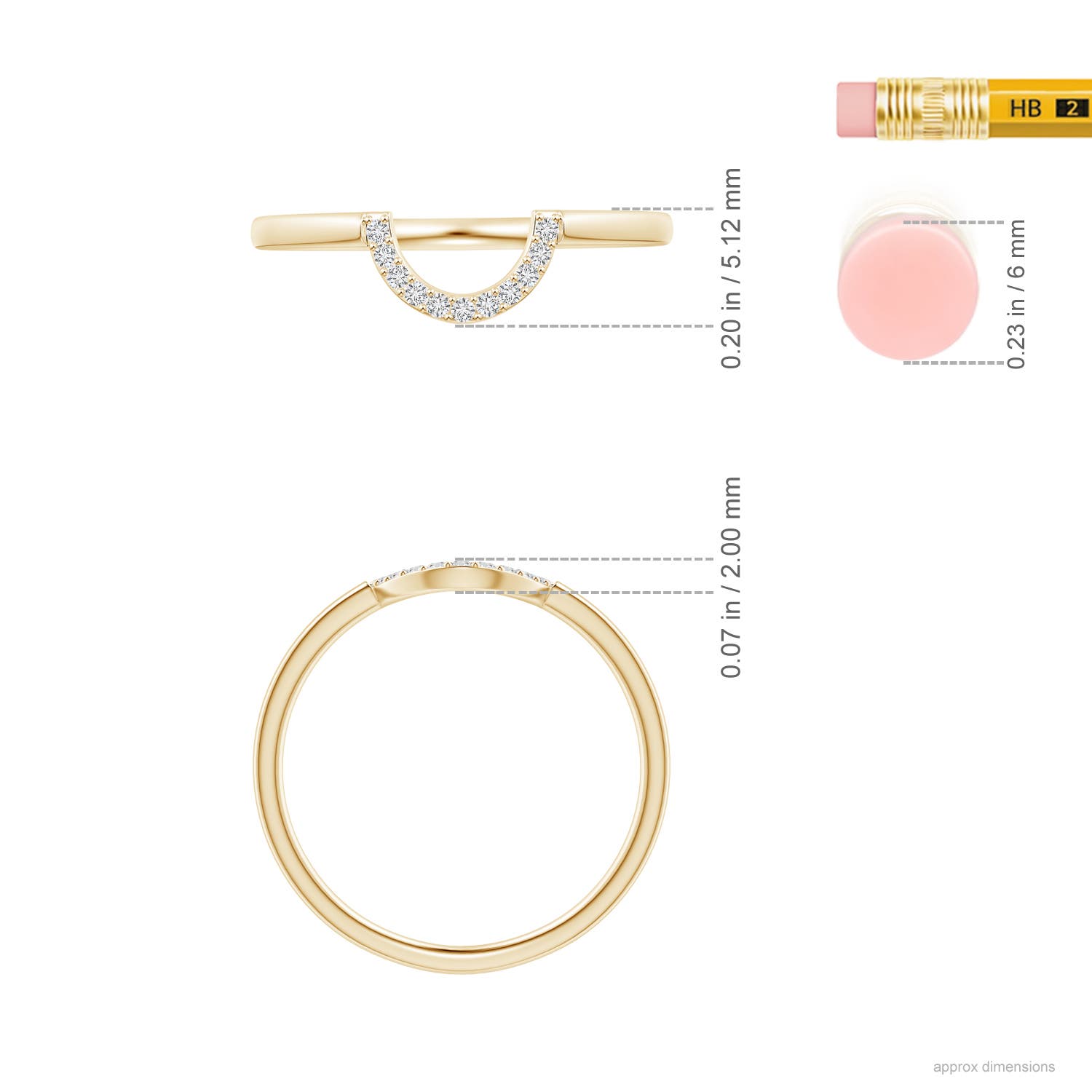 H, SI2 / 0.07 CT / 14 KT Yellow Gold