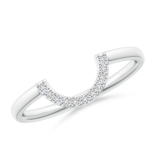 1.2mm HSI2 Diamond U-Shaped Wedding Band in White Gold