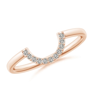 1.2mm KI3 Diamond U-Shaped Wedding Band in Rose Gold