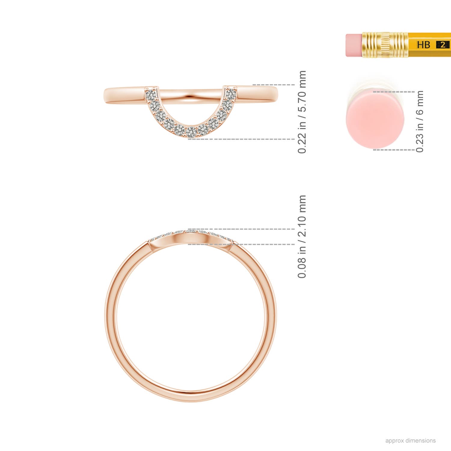 K, I3 / 0.09 CT / 14 KT Rose Gold