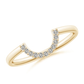 1.2mm KI3 Diamond U-Shaped Wedding Band in Yellow Gold