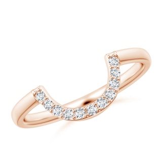 1.3mm GVS2 Diamond U-Shaped Wedding Band in Rose Gold