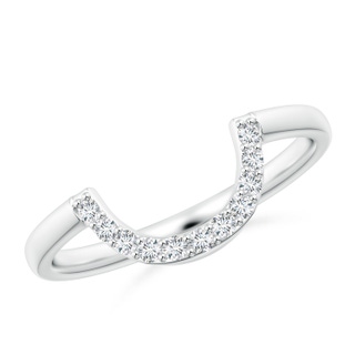 1.3mm GVS2 Diamond U-Shaped Wedding Band in White Gold