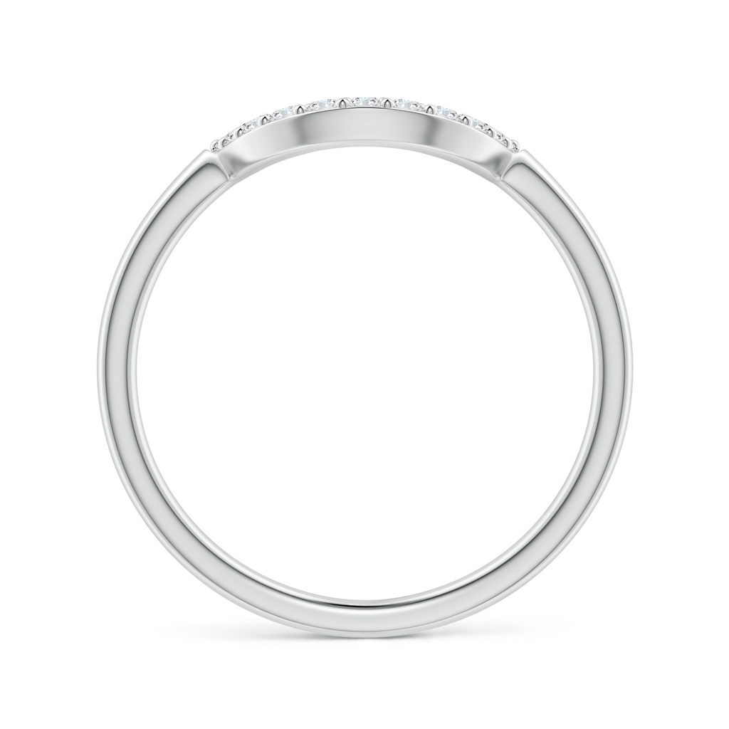 1.3mm GVS2 Diamond U-Shaped Wedding Band in White Gold - side 1