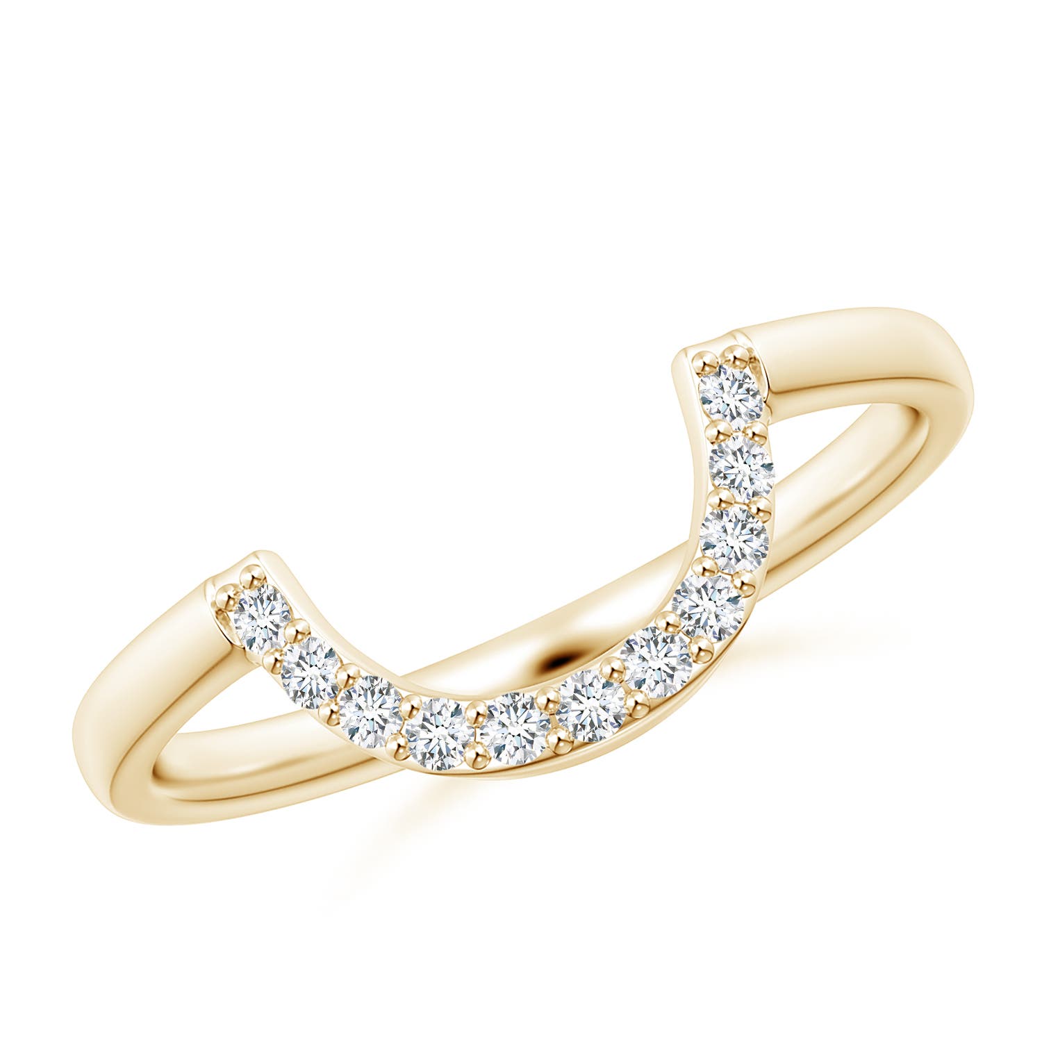 U Shaped Shared Prong Diamond Bridal Ring (0.60 ct.tw.) | 25karats