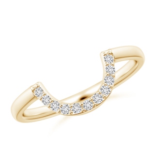 1.3mm HSI2 Diamond U-Shaped Wedding Band in Yellow Gold