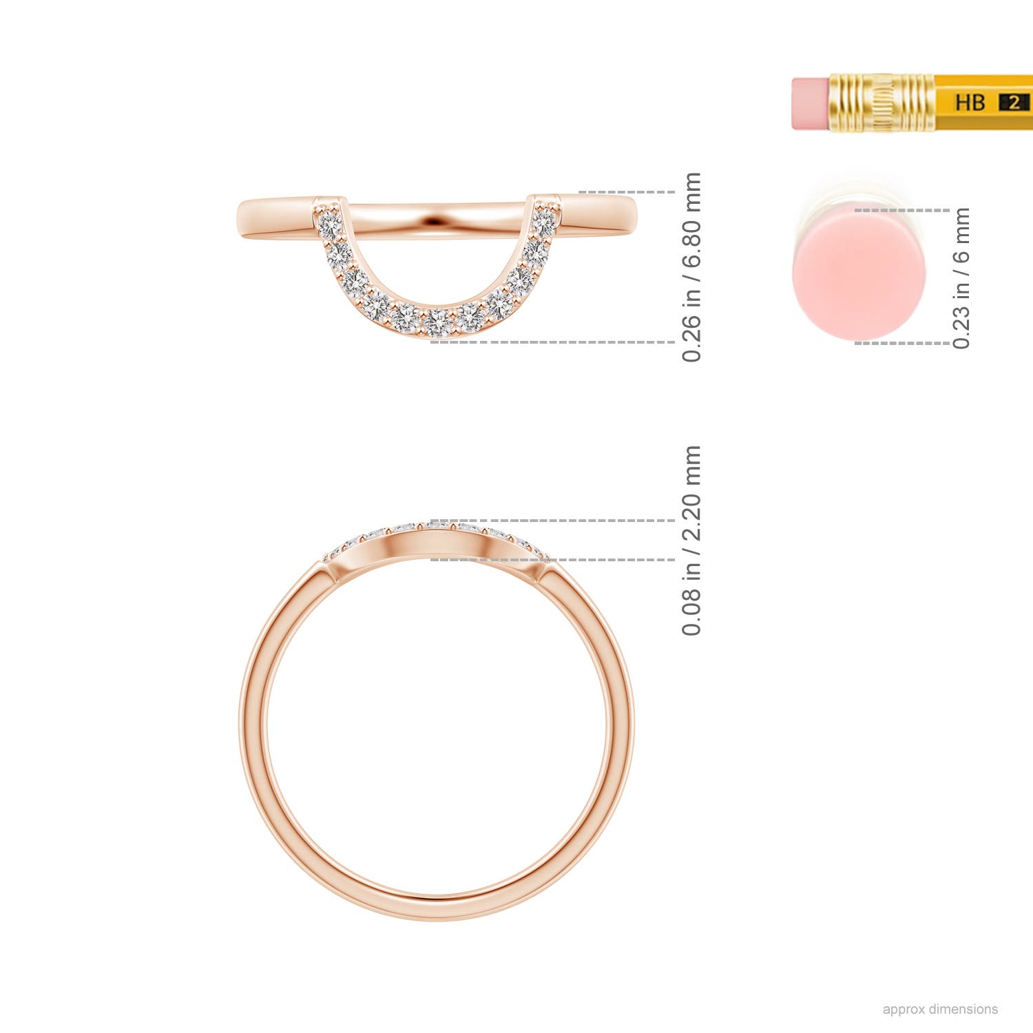 I-J, I1-I2 / 0.11 CT / 14 KT Rose Gold