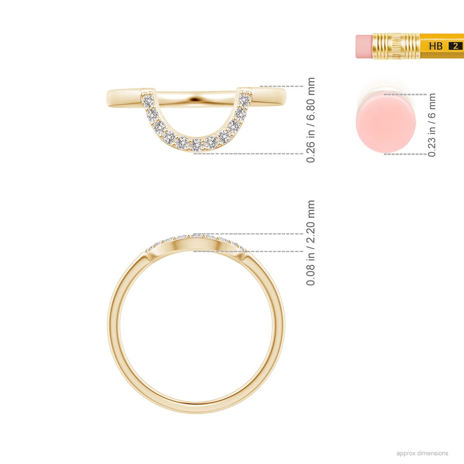 I-J, I1-I2 / 0.11 CT / 14 KT Yellow Gold