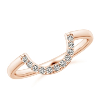 1.3mm KI3 Diamond U-Shaped Wedding Band in Rose Gold