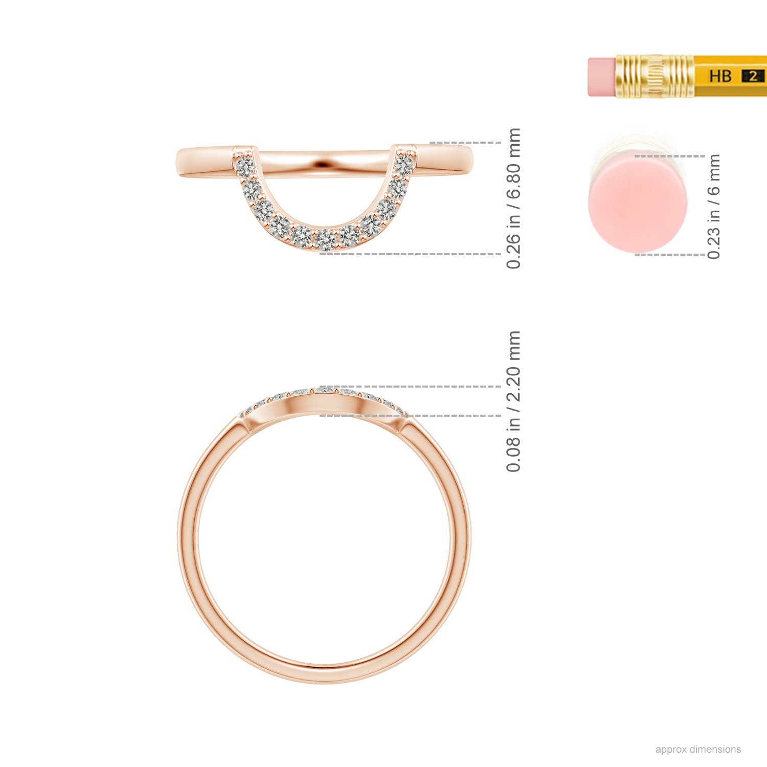 K, I3 / 0.11 CT / 14 KT Rose Gold