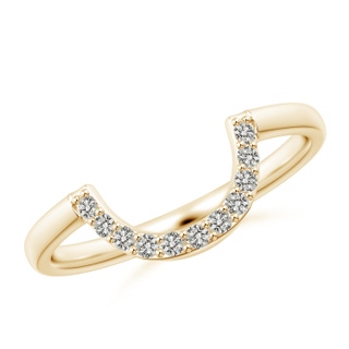 1.3mm KI3 Diamond U-Shaped Wedding Band in Yellow Gold