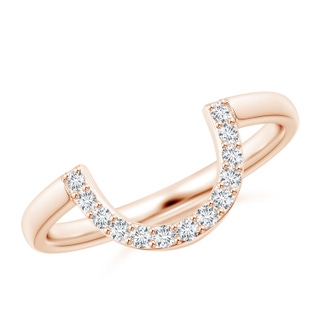 1.4mm GVS2 Diamond U-Shaped Wedding Band in Rose Gold