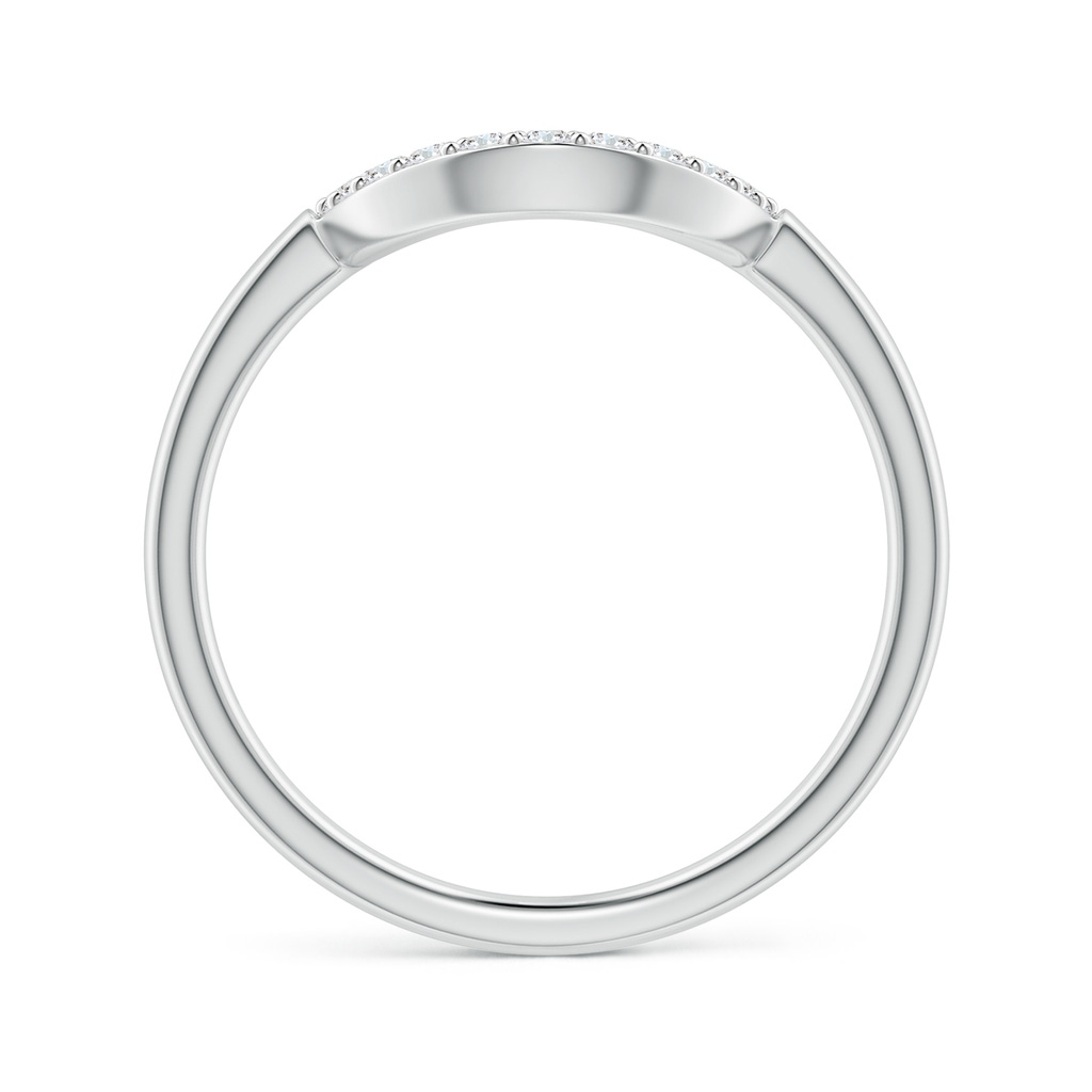 1.4mm GVS2 Diamond U-Shaped Wedding Band in White Gold - side 1