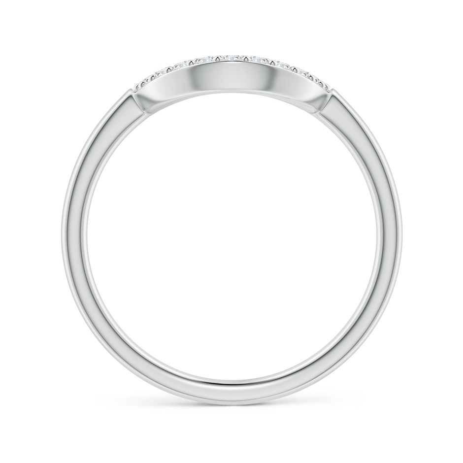 1.4mm GVS2 Diamond U-Shaped Wedding Band in White Gold side 1