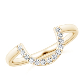 1.4mm GVS2 Diamond U-Shaped Wedding Band in Yellow Gold