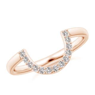 1.4mm IJI1I2 Diamond U-Shaped Wedding Band in Rose Gold