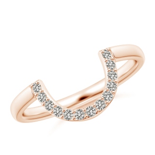 1.4mm KI3 Diamond U-Shaped Wedding Band in Rose Gold