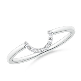 1mm HSI2 Diamond U-Shaped Wedding Band in P950 Platinum