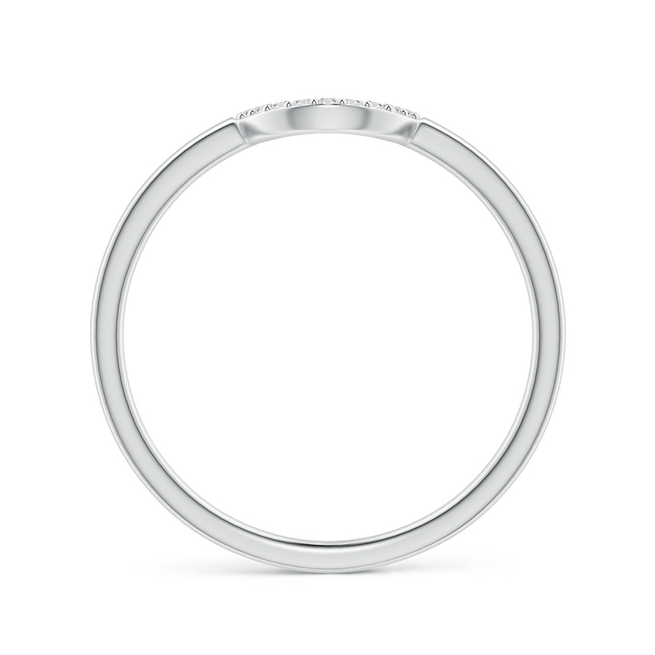 1mm HSI2 Diamond U-Shaped Wedding Band in P950 Platinum side 1