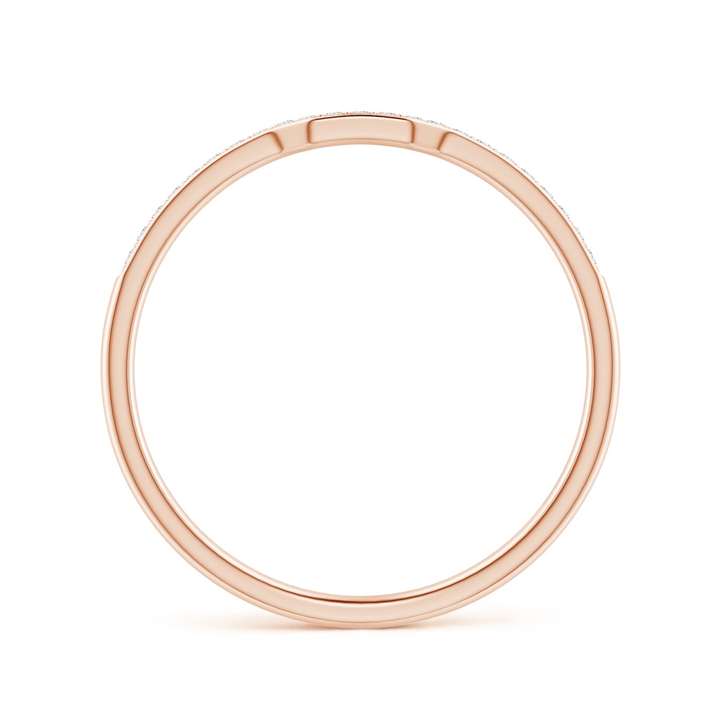 0.9mm GVS2 Pave-Set Diamond Square-Shaped Wedding Band in Rose Gold - side 1