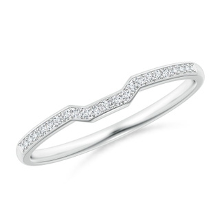 0.9mm GVS2 Pave-Set Diamond Square-Shaped Wedding Band in White Gold