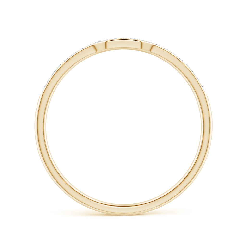 0.9mm GVS2 Pave-Set Diamond Square-Shaped Wedding Band in Yellow Gold - side 1