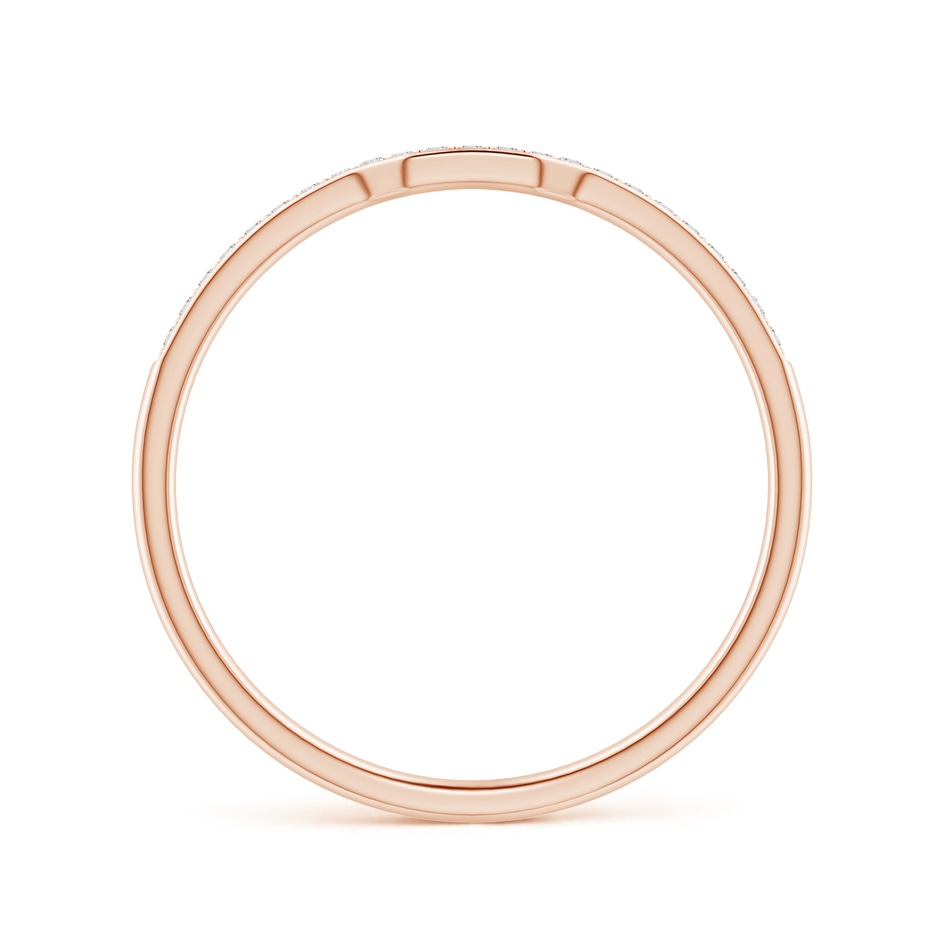 0.9mm HSI2 Pave-Set Diamond Square-Shaped Wedding Band in Rose Gold side 1