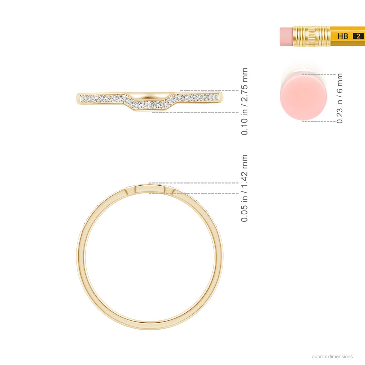 H, SI2 / 0.09 CT / 14 KT Yellow Gold