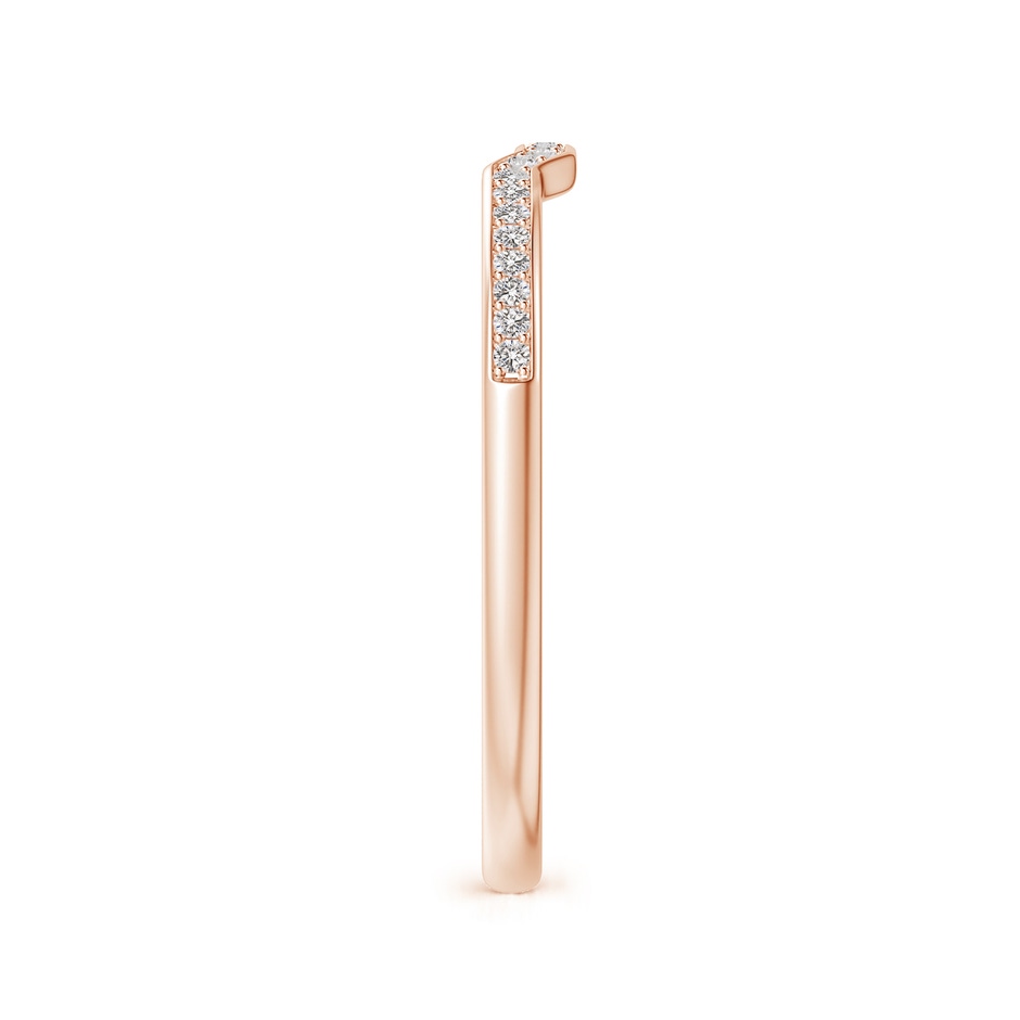 0.9mm IJI1I2 Pave-Set Diamond Square-Shaped Wedding Band in Rose Gold side 2